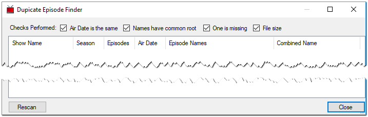 Duplicate Episode Finder